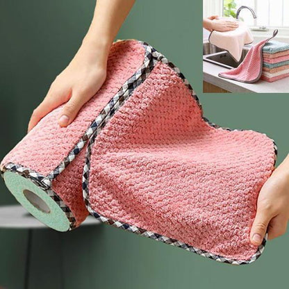Of Household Super Absorbent Microfiber Towels, Kitchen Dish Cloths, Non-Stick Oil Washing Cloths, Tableware Cleaning And Wiping Tools