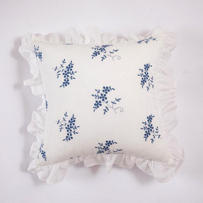 French Romantic Ear Strap Embroidered Coreless Throw Pillow Cushion Cover