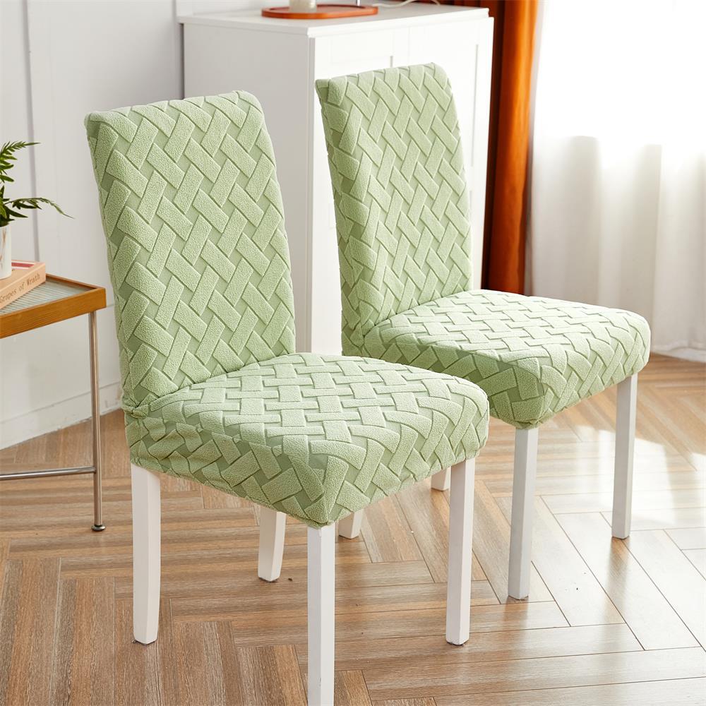 1 Piece Chair Cover for Dining Room Stretch Jacquard Dining Chair Cover Slipcover Elastic Spandex Kitchen Chair Cover