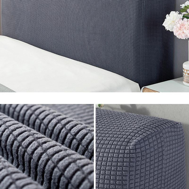 Stretch Dustproof Bed Head Cover Square Jacquard Headboard Slipcover Bed Headboard Cover for Bedroom