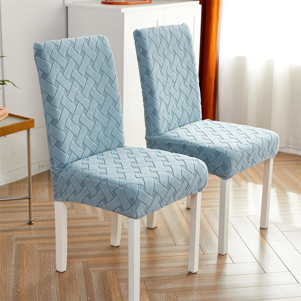 1 Piece Chair Cover for Dining Room Stretch Jacquard Dining Chair Cover Slipcover Elastic Spandex Kitchen Chair Cover