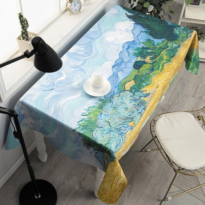Van Gogh Oil Painting Waterproof Coffee Table Table Cover Rectangular Tablecloths Party Decoration Table Cloth Manteles