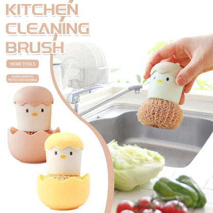 Nano Cleaning Brush Kitchen Pot Brush With Handle Removable Dishes Decontamination Cleaning Ball