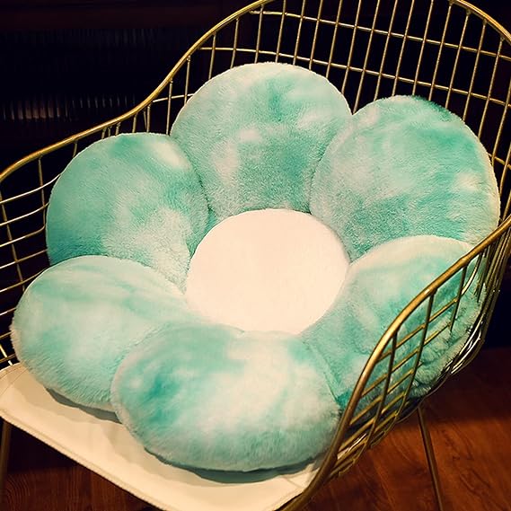 19" Flower Floor Pillow Flower Plush Seating Chair Cushion Cute Tie Dye Seating Oversized Throw Pillow Pad for Home Sofa Bed Decoration