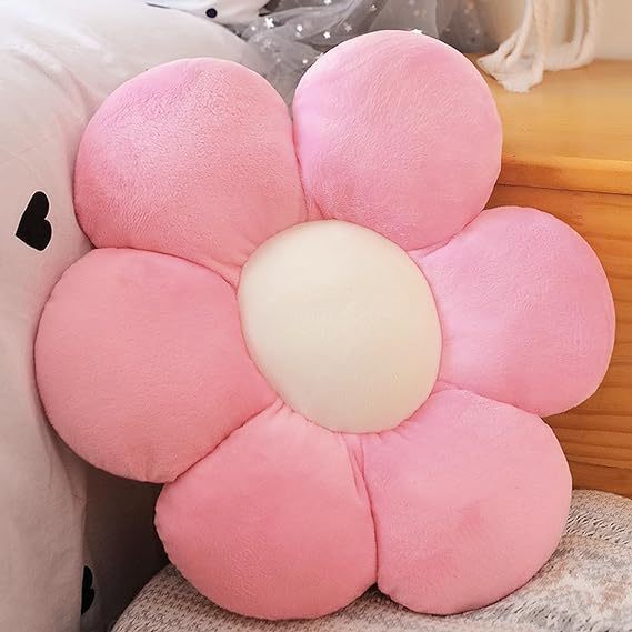 19" Flower Floor Pillow Flower Plush Seating Chair Cushion Cute Tie Dye Seating Oversized Throw Pillow Pad for Home Sofa Bed Decoration