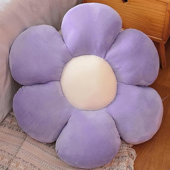 19" Flower Floor Pillow Flower Plush Seating Chair Cushion Cute Tie Dye Seating Oversized Throw Pillow Pad for Home Sofa Bed Decoration
